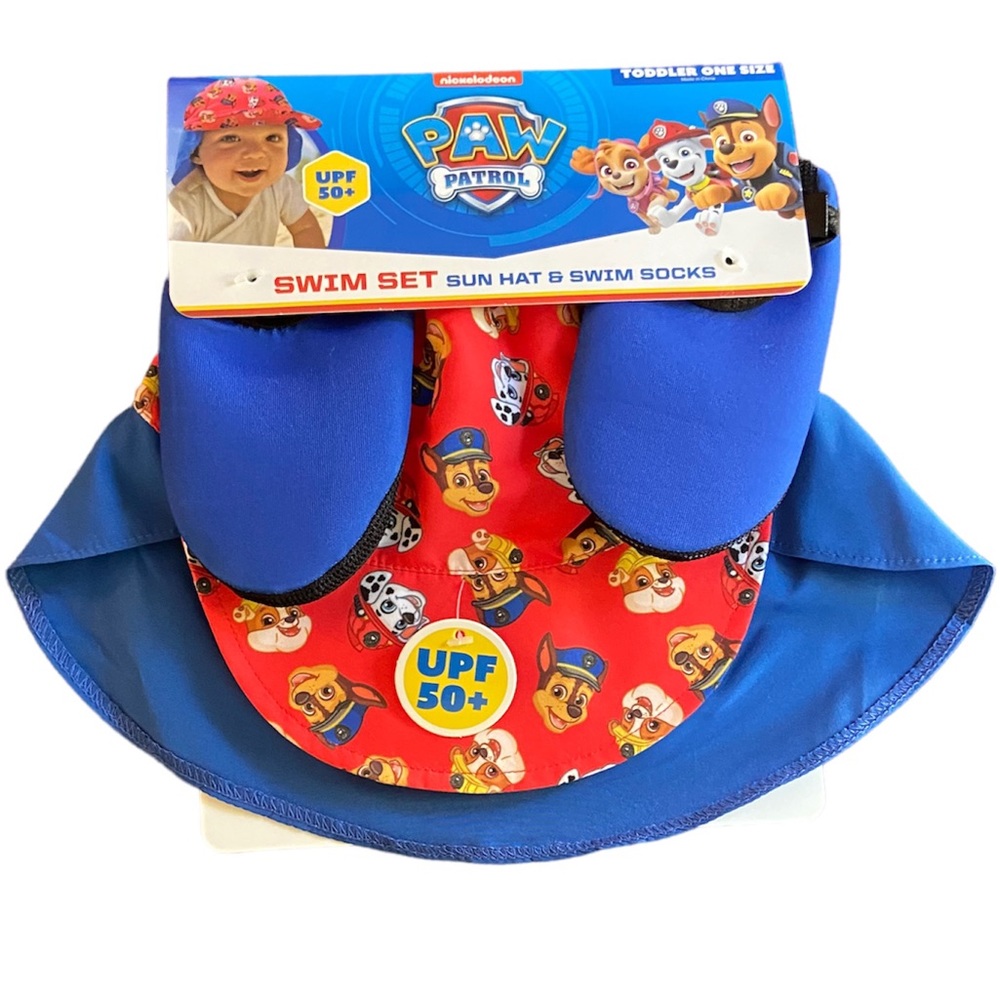 Nickelodeon - Paw Patrol - swim set - sun hat & swim socks - size toddler one s…